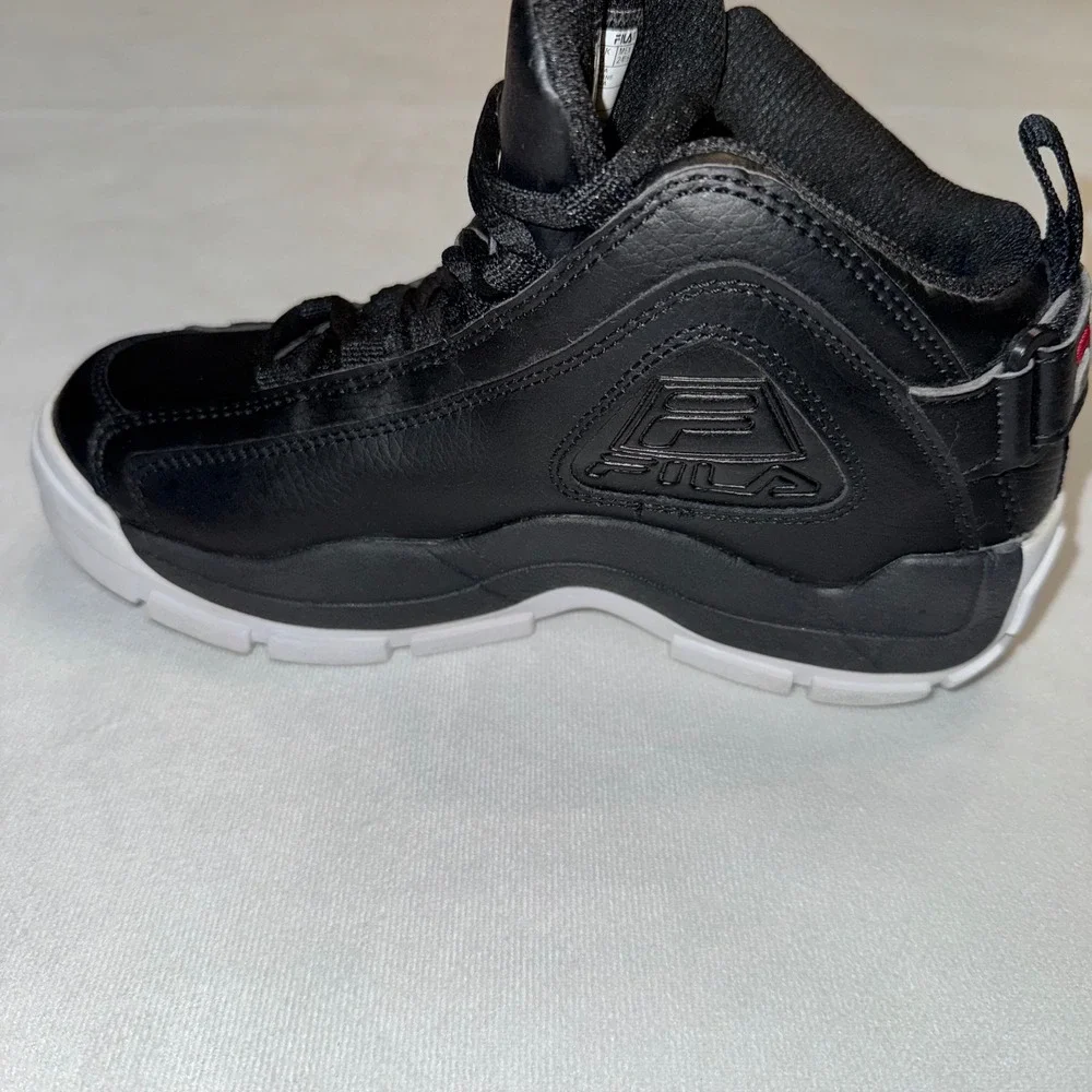 Fila Grant Hill 2 Mid Top Sneakers Youth‎ Kids Size 6 US Black Basketball Shoes